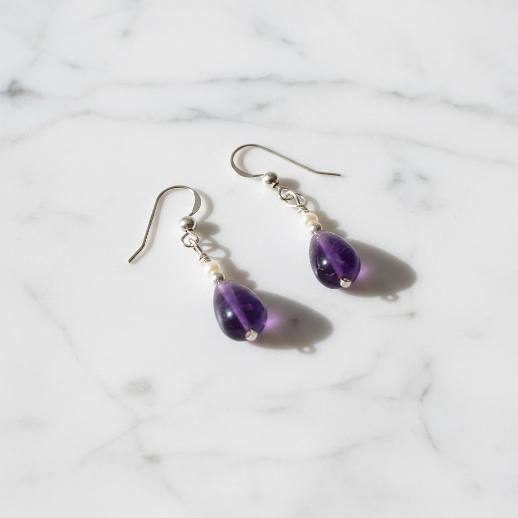 Amethyst Drop Earrings