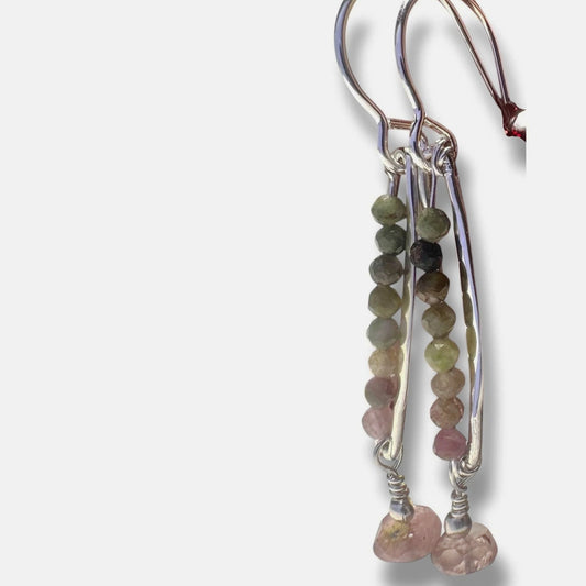 Drop Earrings-Tourmaline Gemstone*