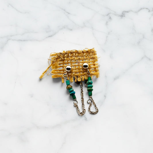 Turquoise Chain Loop Earrings