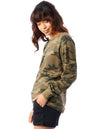Nevertheless She Persisted Camouflage Burnout French Terry Pullover Sweatshirt Uni-T MSC
