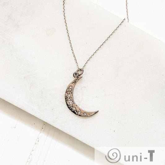 Adjustable Moon Sterling Silver Necklace Janine Gerade