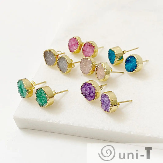 Agate Druzy Studs - Small Lisa Trachtman