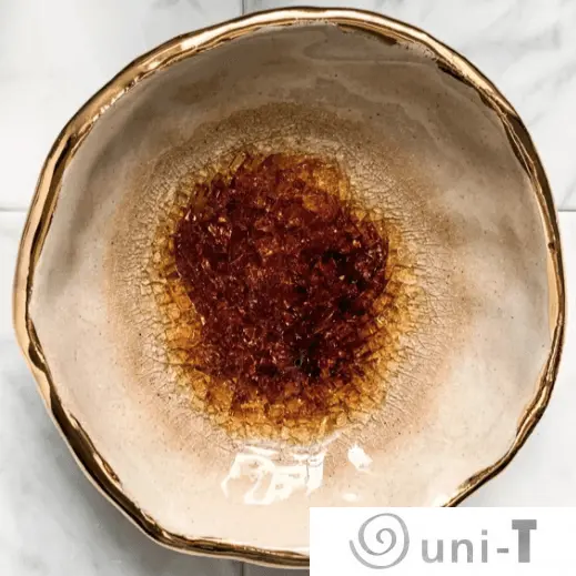 Amber Oyster Ring Dish, Chakra Bowl, 22k Gold Ceramic Bowl Liza Curtis