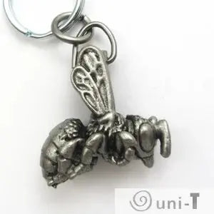 Close-up of Anatomical Honey Bee Keychain highlighting intricate wing and body sculpting, ideal for anatomy-themed small gifts.