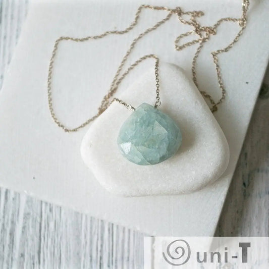 Aquamarine Gemstone & Sterling Silver Necklace Lara Gordon