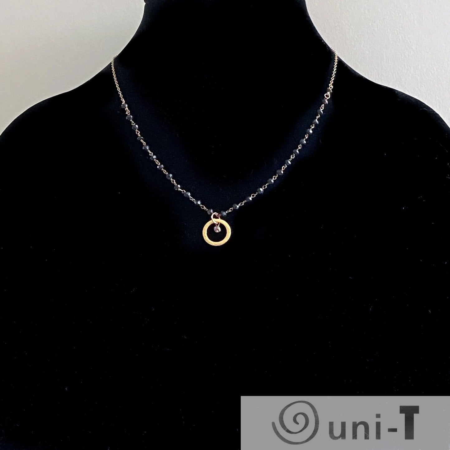 Black Spinel & Tourmaline Gold Ring & Semi Precious Stone Necklaces Lisa Trachtman