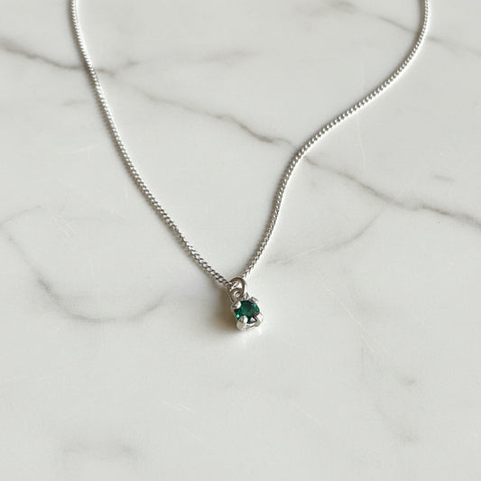 -Blue Diamond Necklace, Genuine Diamond, Sterling Silver Necklace Janine Gerade