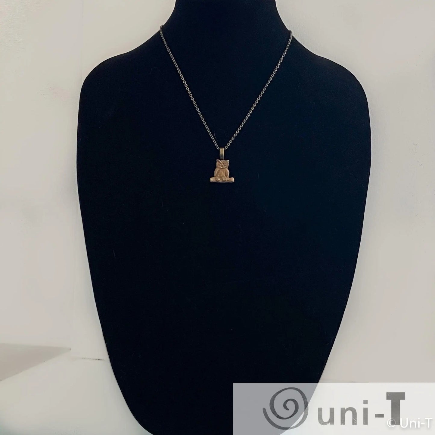 Bronze Owl Necklace, Precious Metal Clay Necklaces Amy Vulfovich