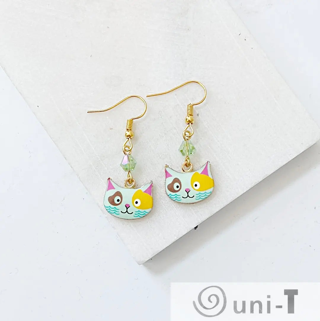 Cartoon Cat Faces Earrings Shana Cohen