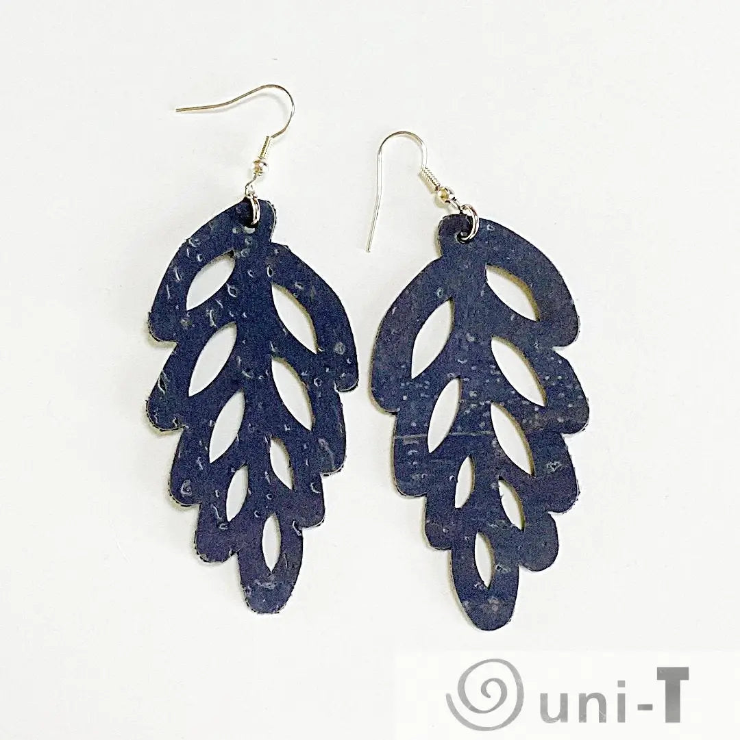 Cork Drop Leaves Earrings Rena Gurski