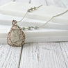 Macrame Stone-Wrapped Pendant with Seed Beads Uni-T