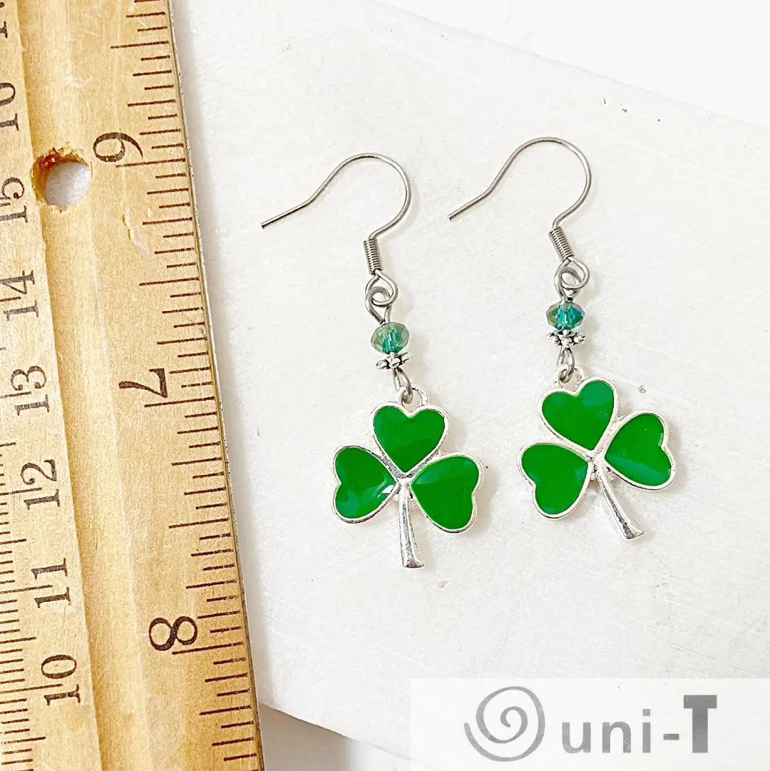 Enamel Clovers Earrings Shana Cohen