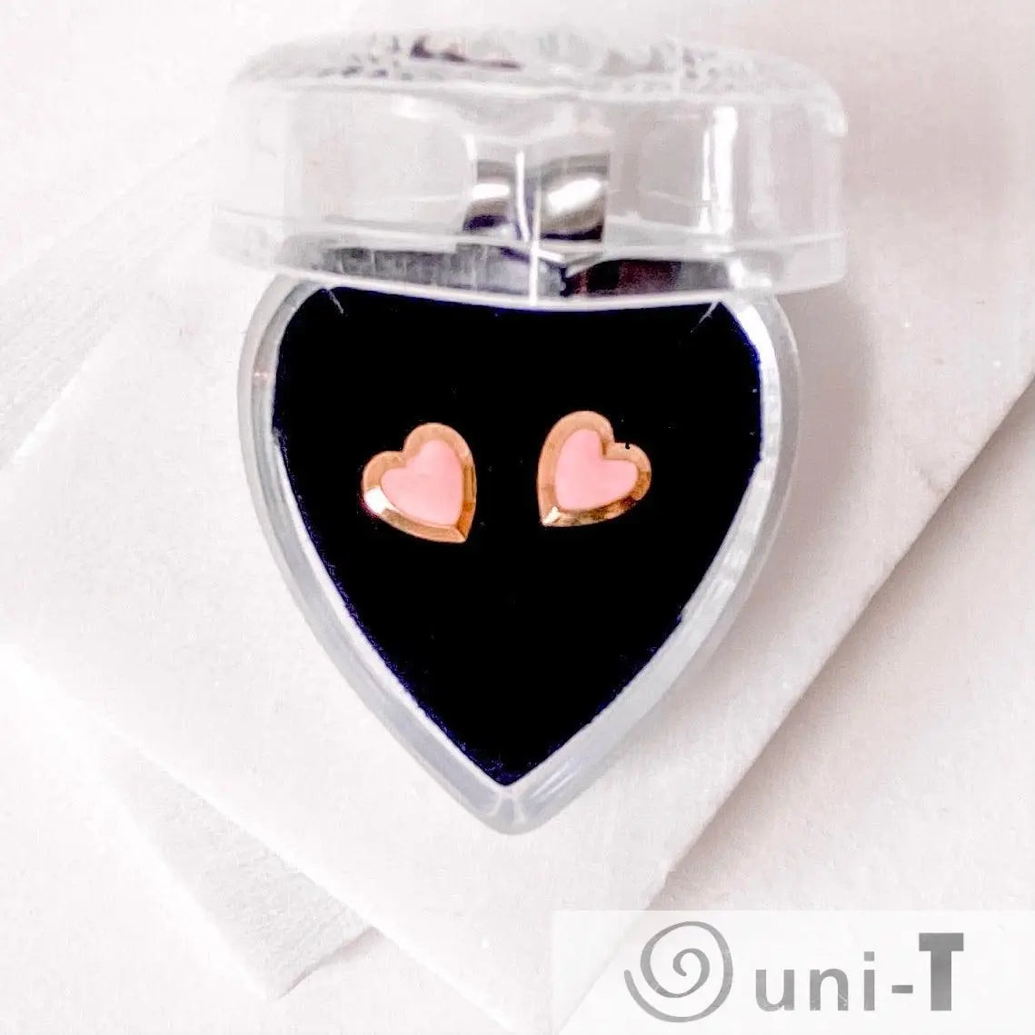 Enamel Heart Studs Lisa Trachtman