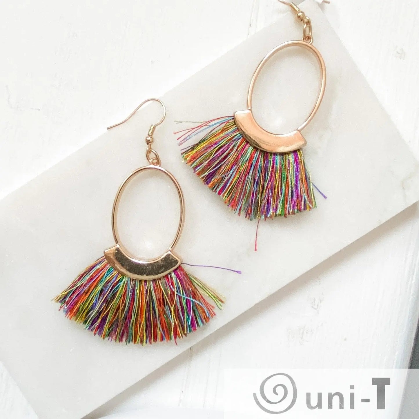 Fancy Tassle & Metal Earrings Lisa Trachtman