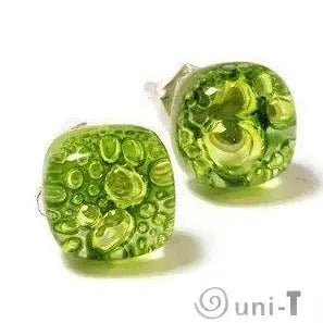 Fused Glass Stud Earrings Carolina Portillo