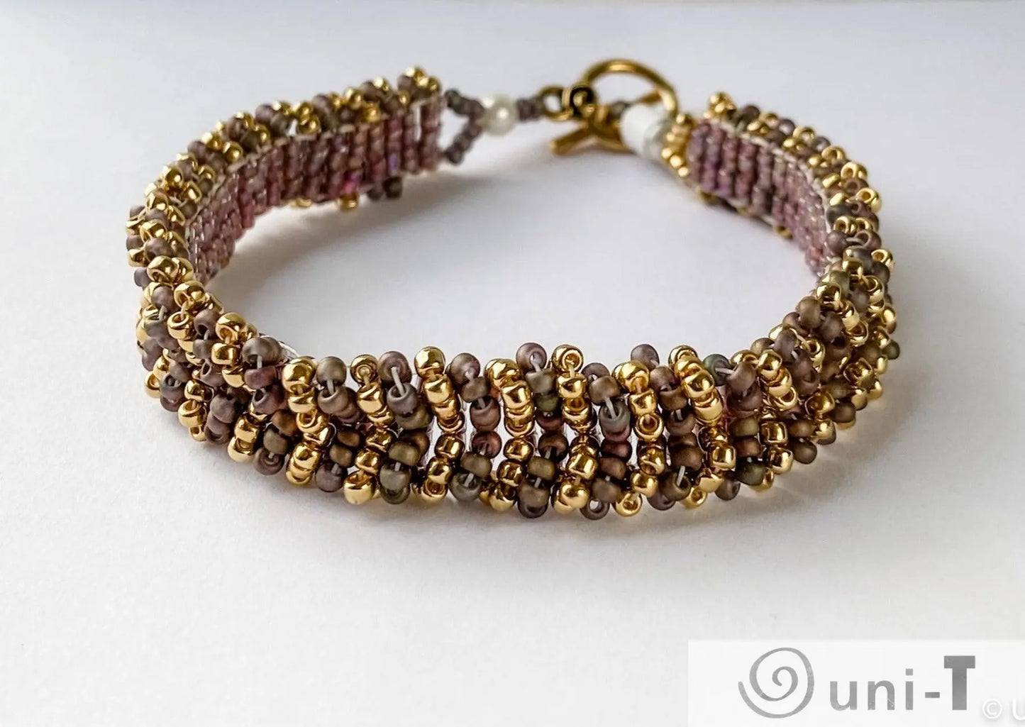 Gold and Green Woven Bracelet Janine Gerade