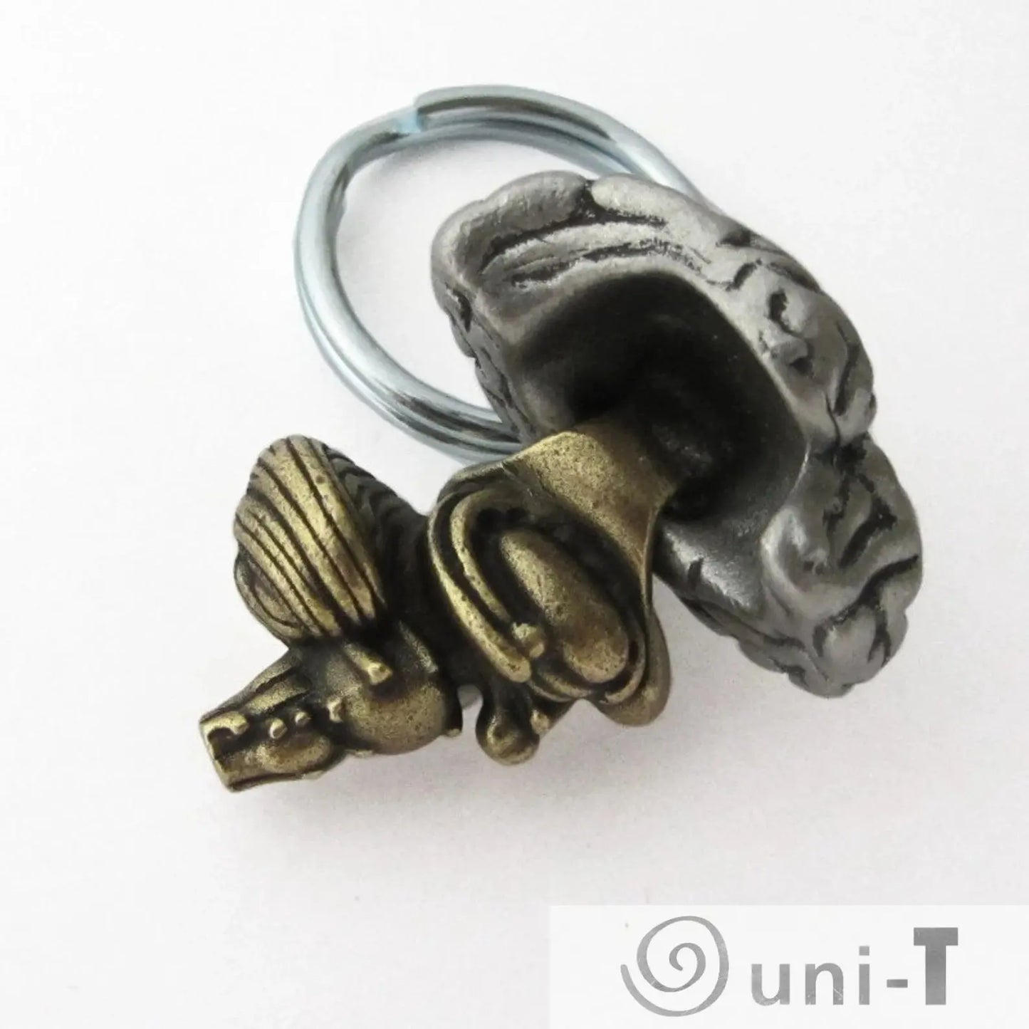 Underside of Human Brain Keychains - Anatomical Brain Keychains displaying intricate brain anatomy, ideal for science-themed small gifts.