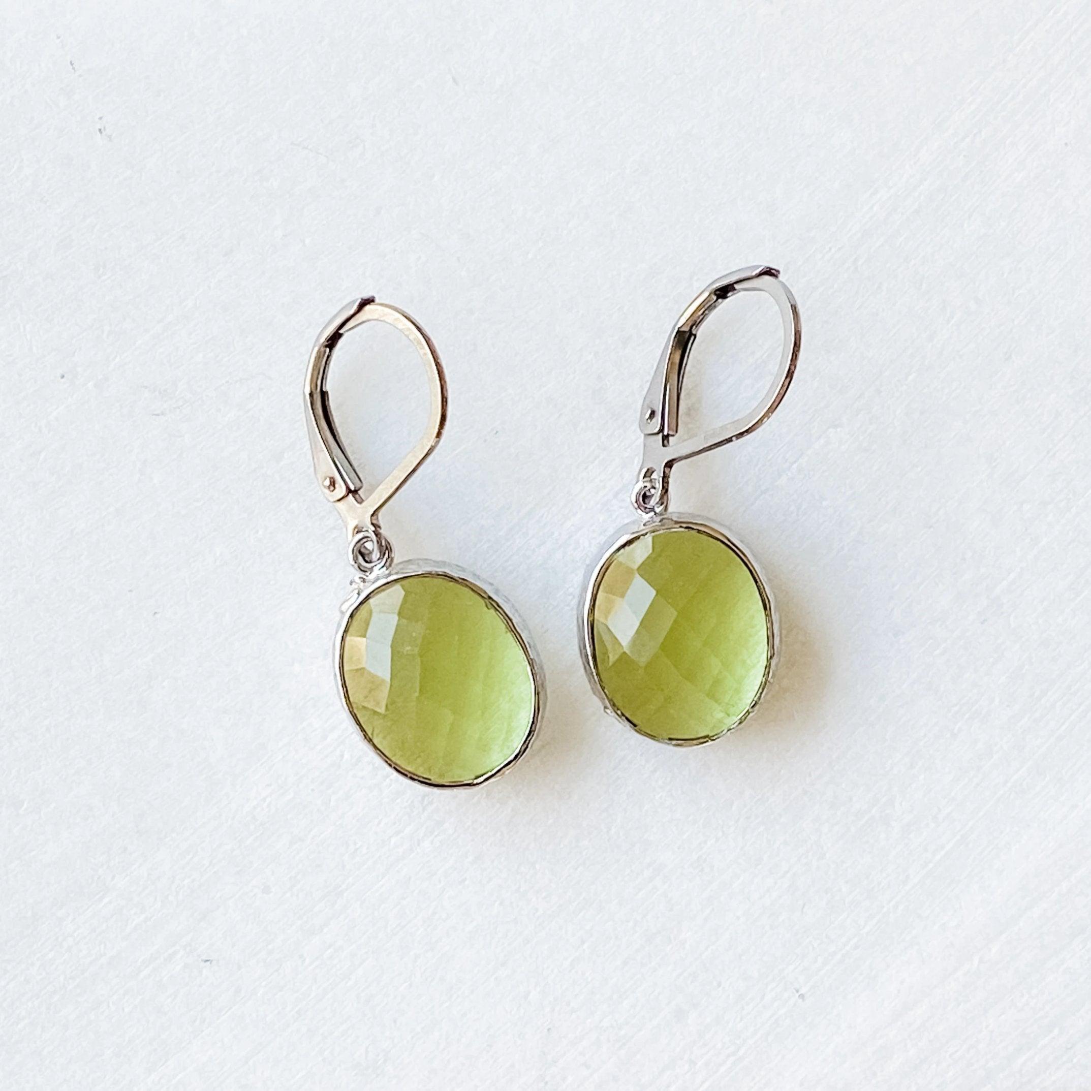 Faceted Glass Earrings with Surgical Steel Ear Wire Uni-T Earrings