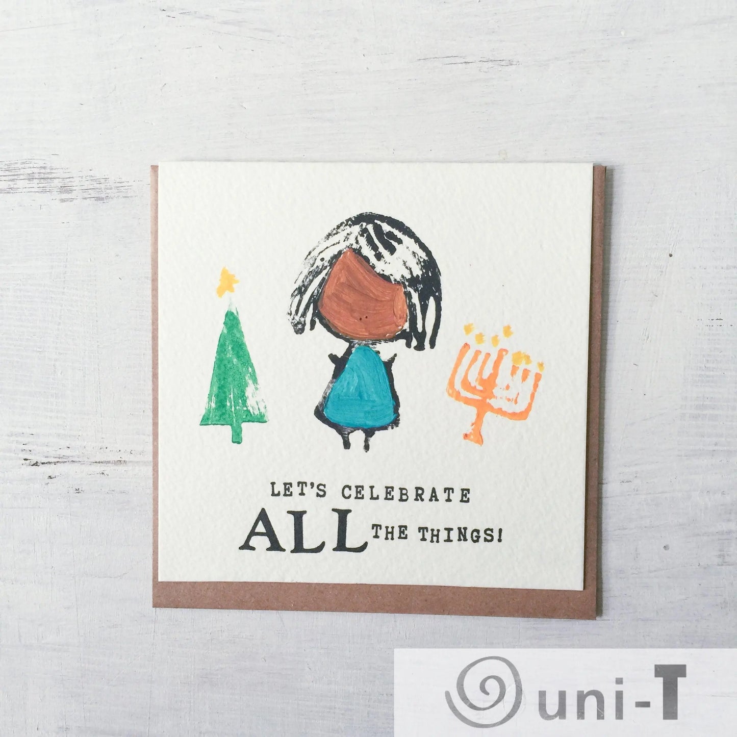 Let's Celebrate All The Things! - Letter Press Card Janine Kwoh