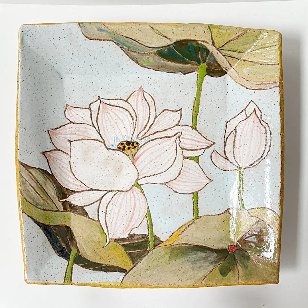 Lotus Flower Square Dish TWS