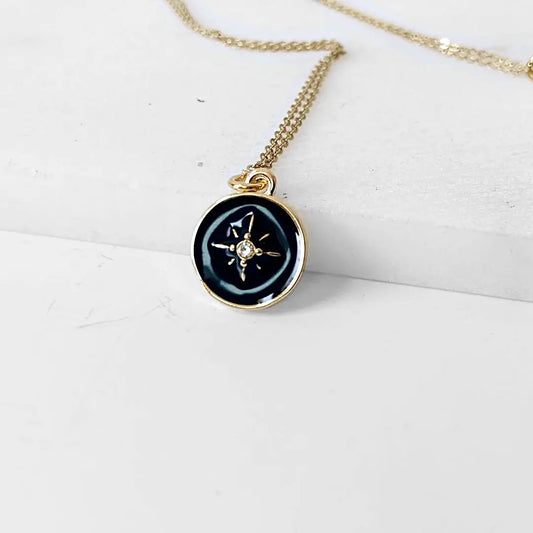 North Star Enamel Necklace Celestial Lisa Trachtman