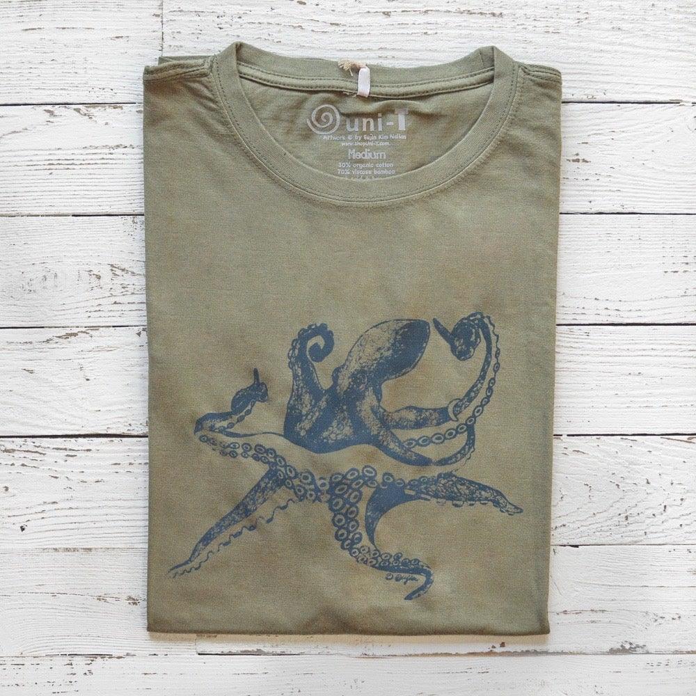 OCTOPUS  T shirt | Eco-friendly T shirts | Bamboo & Organic Cotton Tee | Uni-T
