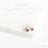 Garnet Stud Earrings, Birthday Gemstone - January Uni-T Earrings