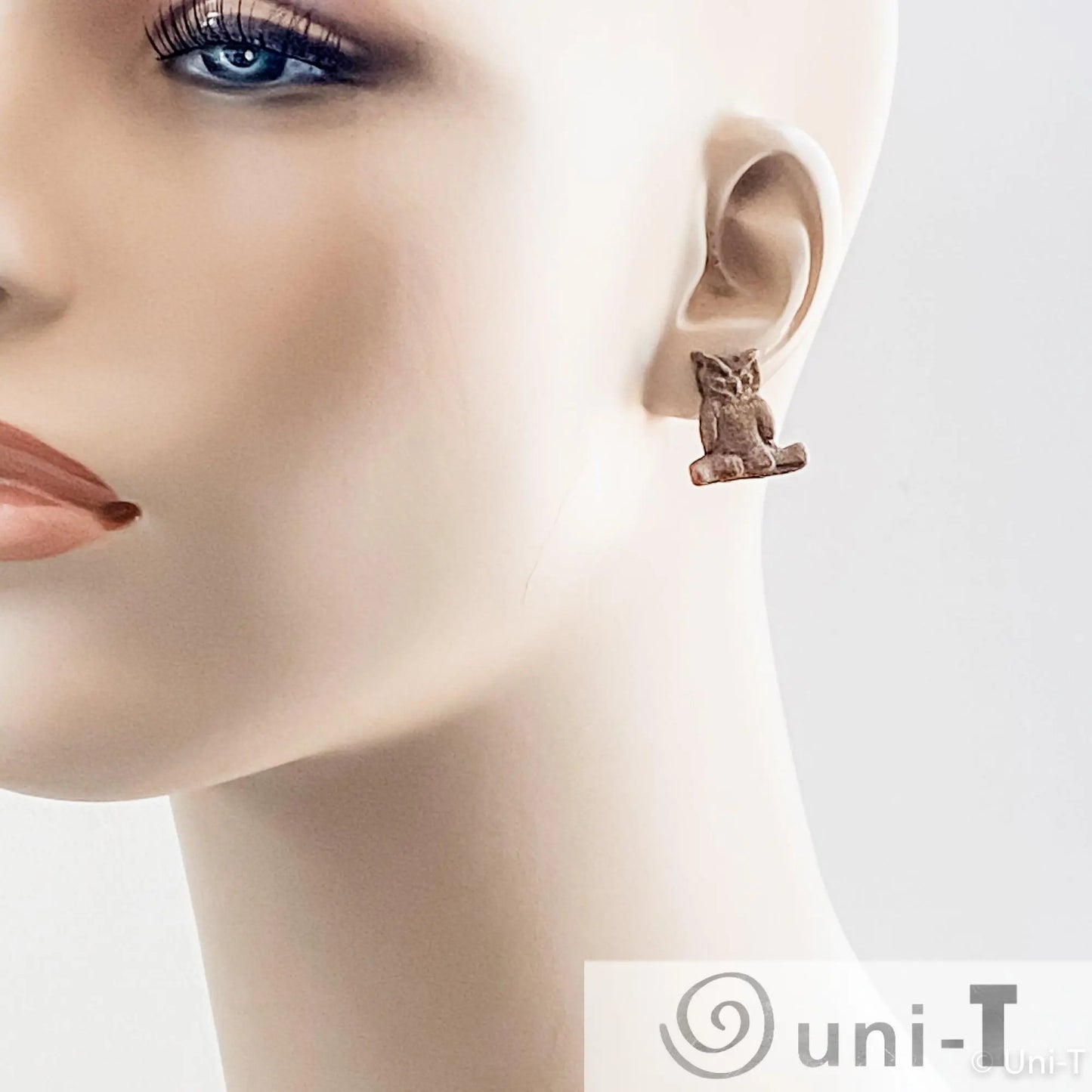 Precious Metal Clay Bronze Studs Earrings Amy Vulfovich