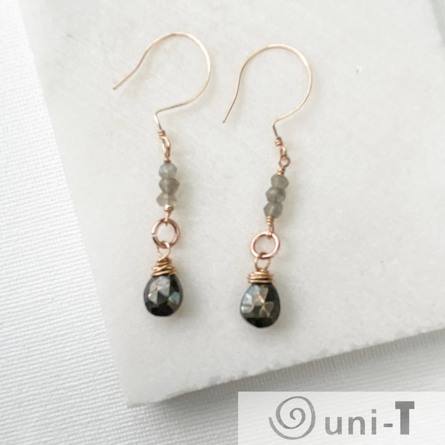 Pyrite Drop and Dangle Earring Janine Gerade