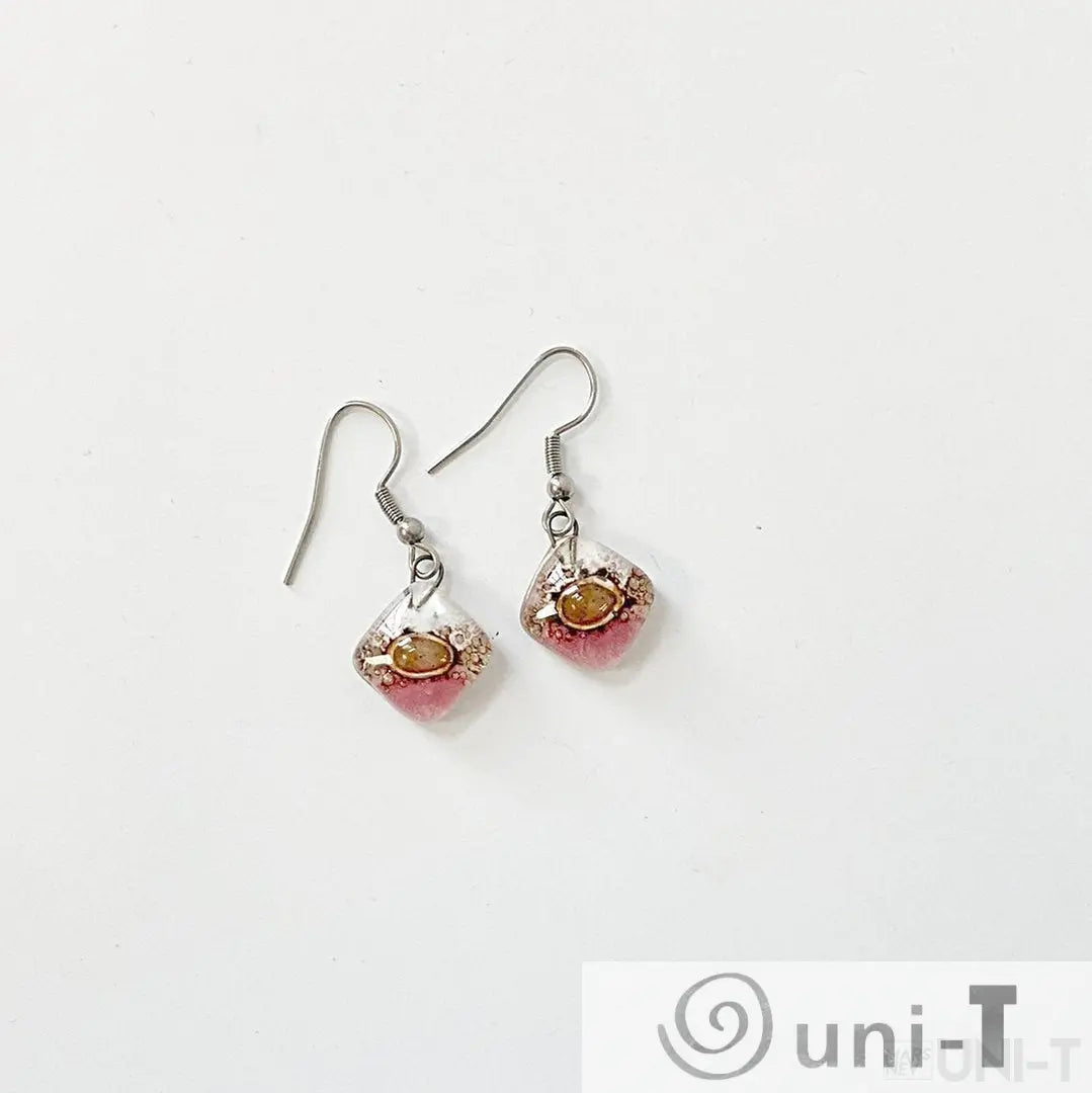 Recycled Fused Glass Earrings - Square Carolina Portillo