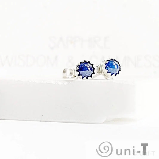 Sapphire Stud Earrings, Birthday Gemstone - September Janine Gerade