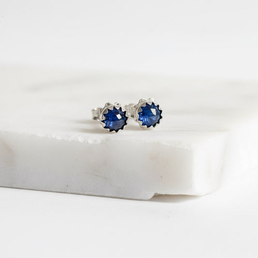 Sapphire Stud Earrings, Birthday Gemstone - September Janine Gerade