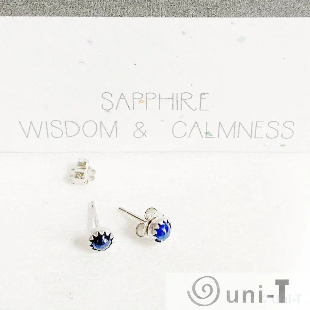 Sapphire Stud Earrings, Birthday Gemstone - September Janine Gerade