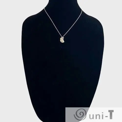 Silver Lava Impression Necklace, Precious Metal Clay 99% Silver with Sterling Silver Chain Amy Vulfovich