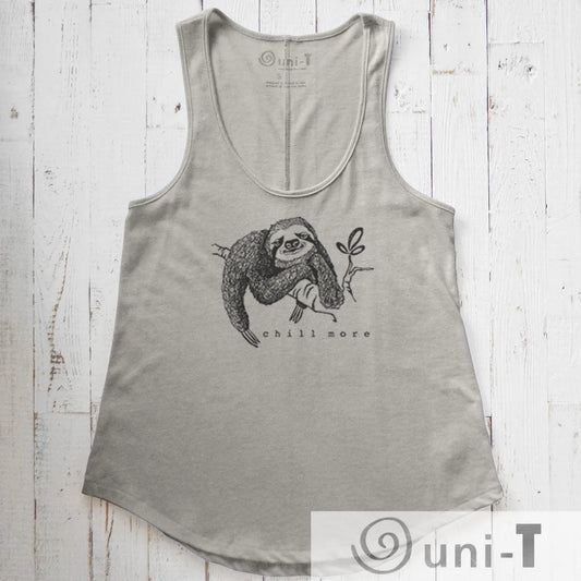 Sloth Vintage Washed Jersey Tank Top for Women - Chill More Uni-T