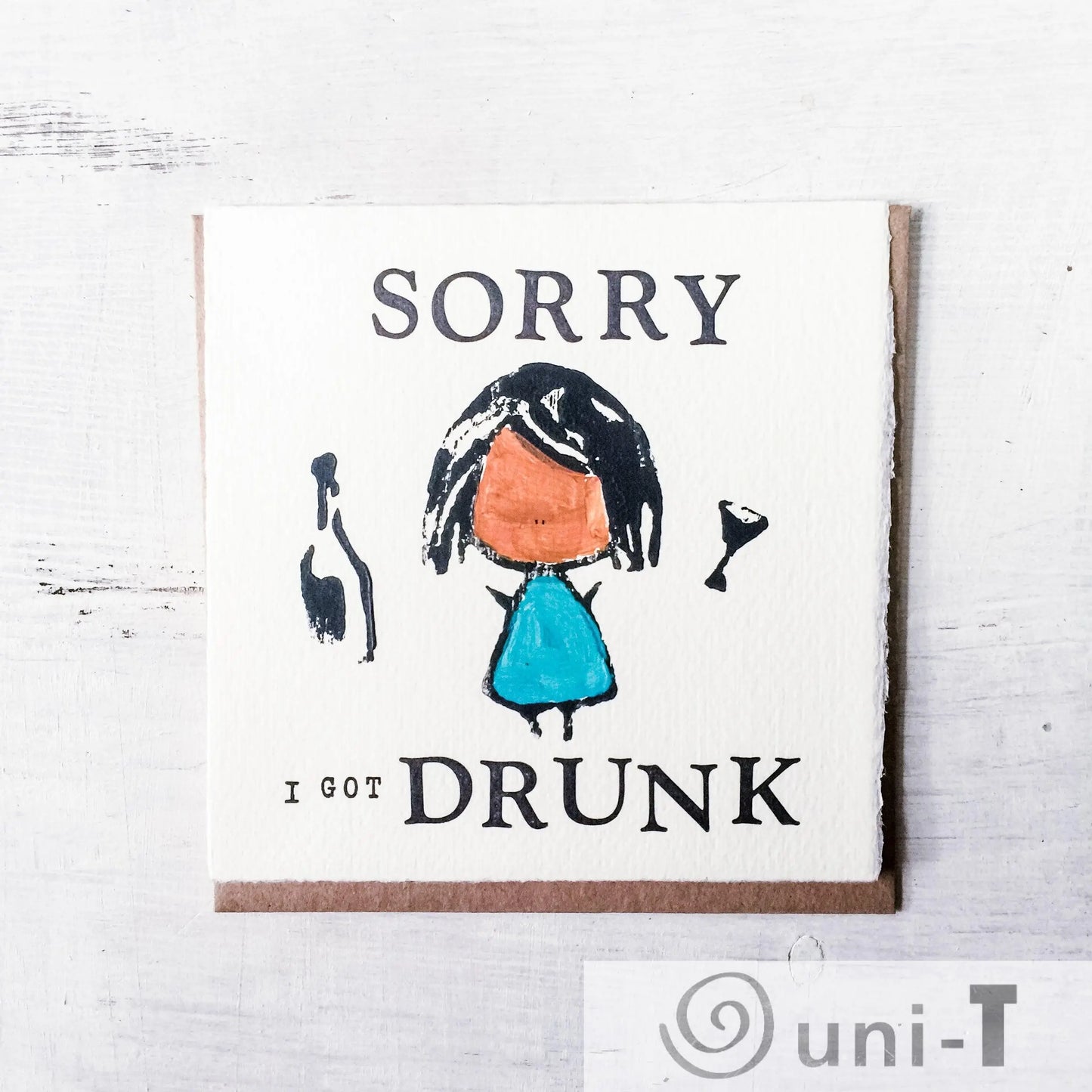 Sorry I Got Drunk Card Janine Kwoh
