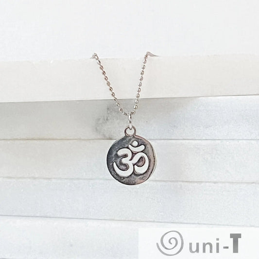 Stainless Steel Charm Om Necklace Kathy James