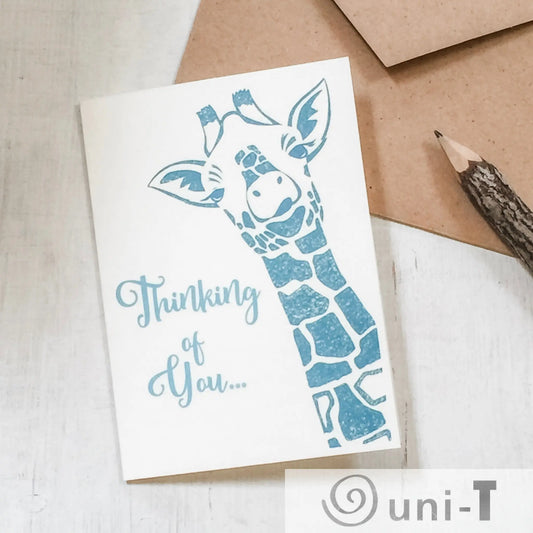 Thinking of You Giraffe Greeting Card Uni-T