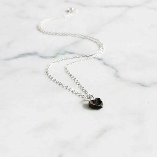 Tiny Silver Heart Necklace, Minimalist Necklace Janine Gerade