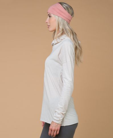Tree Organic Cotton Cowl Neck Yoga Hoodie, Made in USA Uni-T
