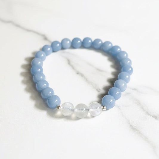 Uni- T- Gemstone Stretch Bracelet-Labradorite, agate, Calcite, Chalcedony Gemstone Stretch Bracelet Janine Gerade