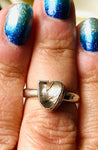 Rutilated Quartz Ring, Stacking Ring, Gemstone Ring, Silver Ring - size 6.75 Janine Gerade