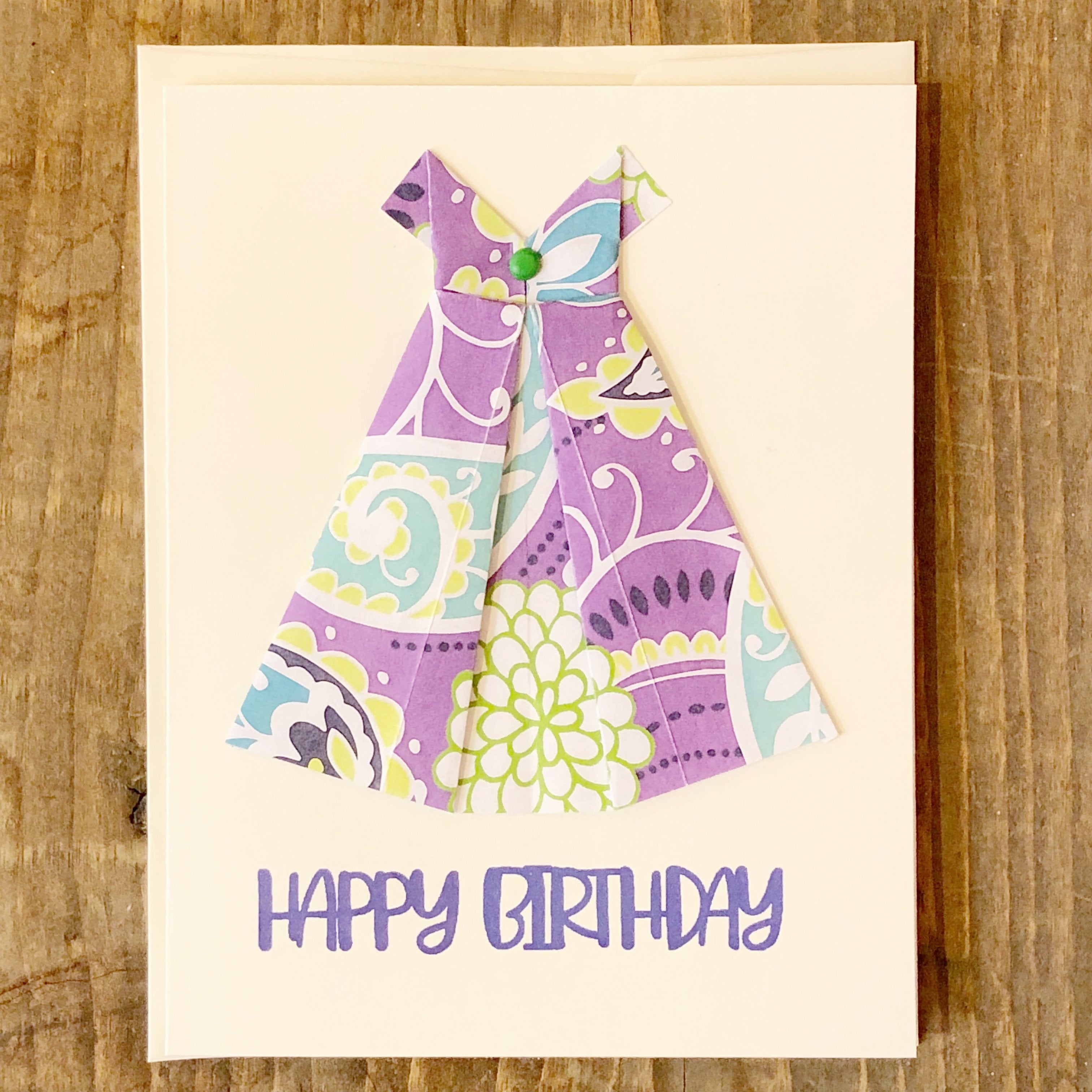 Happy birthday dresscard Virginia Fitzgerald