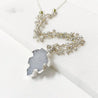 Druzy Leaf with Labradorite Cluster Sterling Silver Necklace Regina McGearty