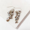 Freshwater Petal Cluster Earrings-Silvery White Janine Gerade
