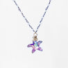 Crystal Starfish, Gray Jade, Sterling Silver Necklace Regina McGearty