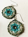 Medallion Earrings, seafoam Green/blue Medallion Earrings, Forest Color Earrings Janine Gerade