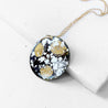 Round Enamel Necklace - Black and Gold Sandrine Colson