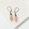 Peach Moonstone Spike Earrings & Necklace Set Janine Gerade