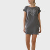 Butterfly Graphic on Bamboo Tunic Dress with Pockets Uni-T